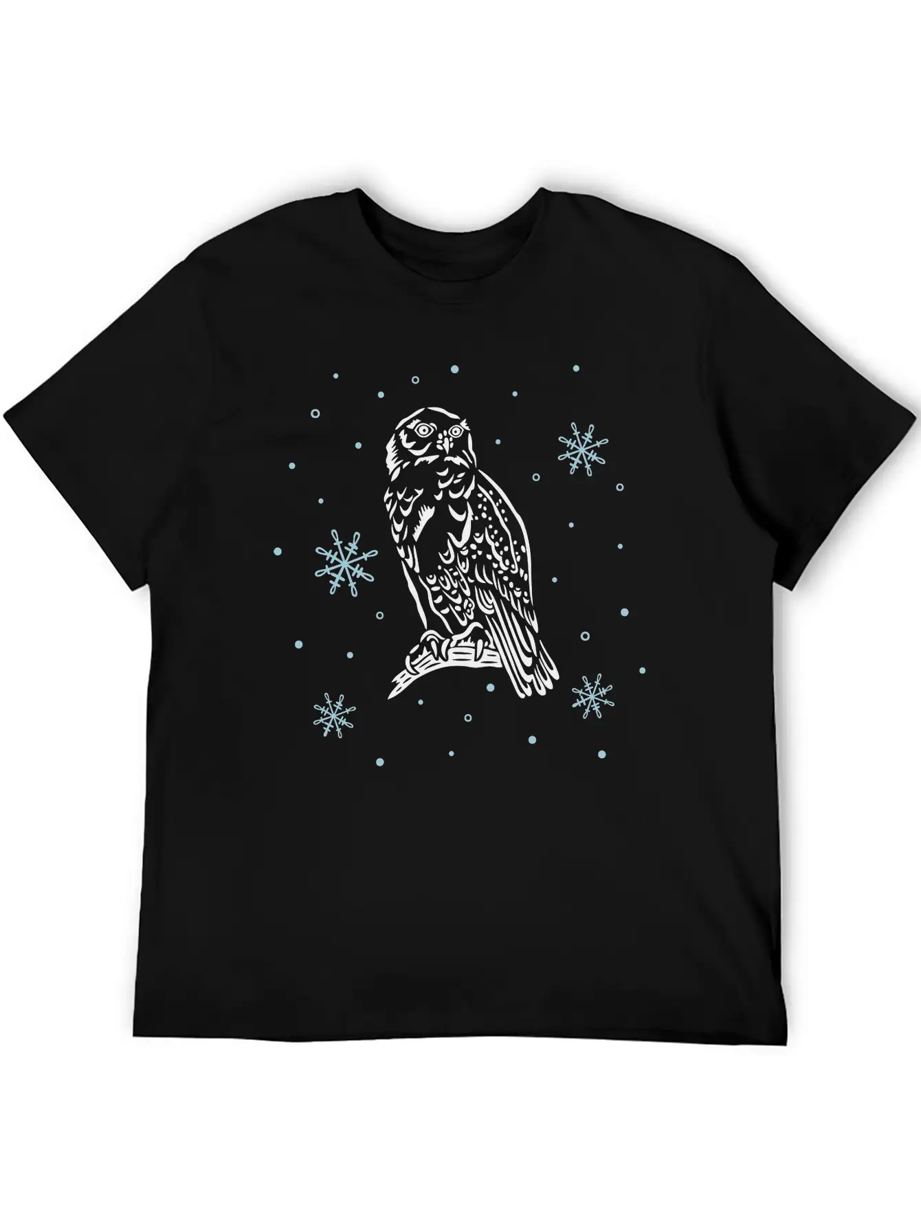 Beautiful Snow Owl With Snowflakes. Breathable Graphic T-Shirt – Perfect For Casual Days