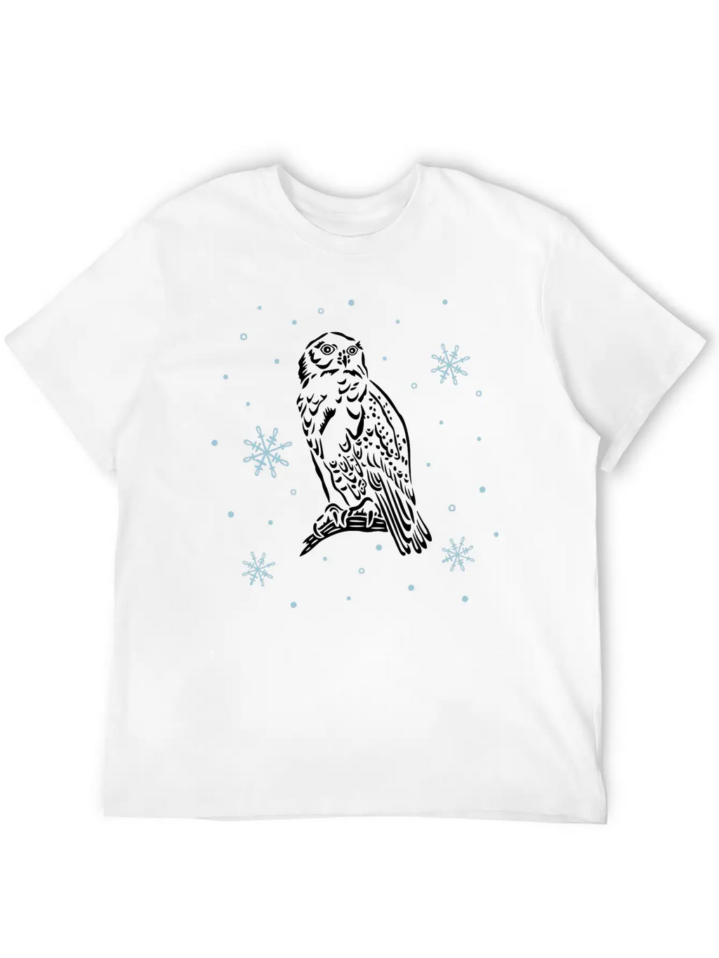 Beautiful Snow Owl With Snowflakes. Breathable Graphic T-Shirt – Perfect For Casual Days