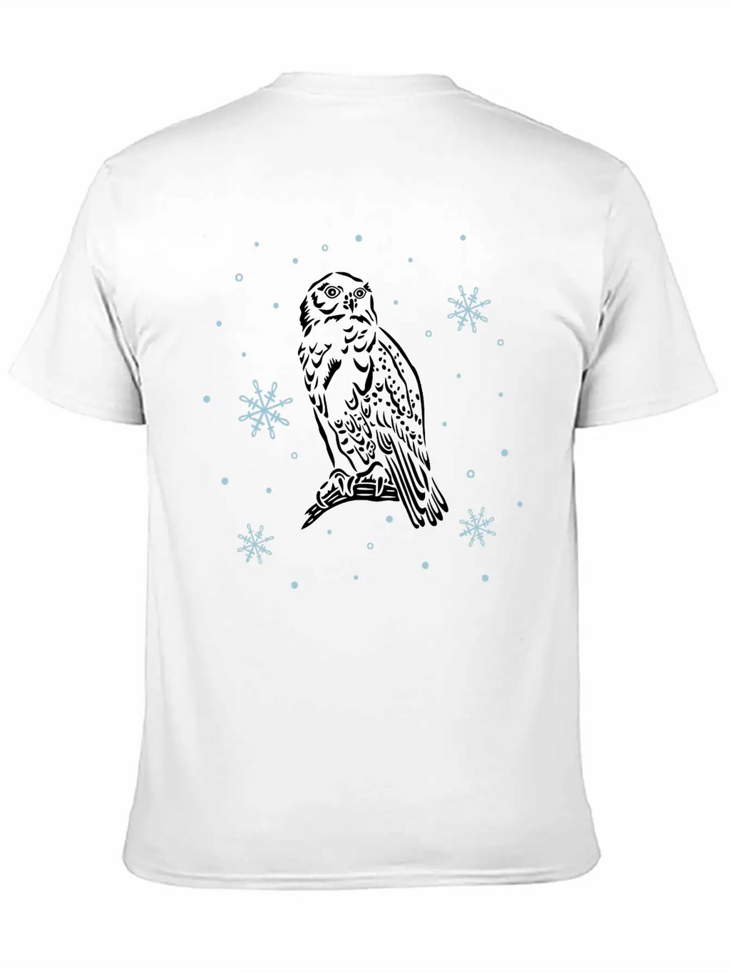 Beautiful Snow Owl With Snowflakes. Breathable Graphic T-Shirt – Perfect For Casual Days