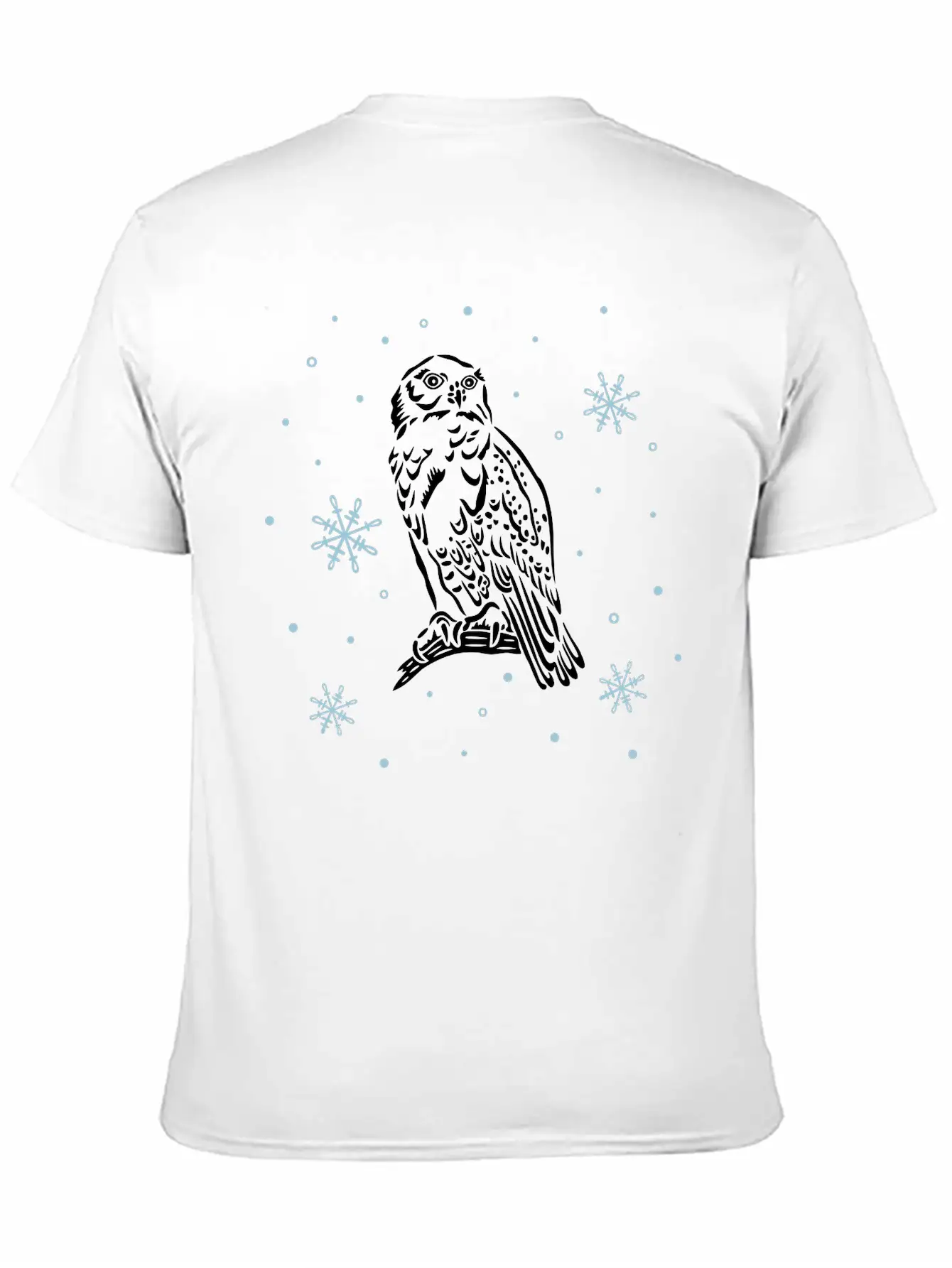 Beautiful Snow Owl With Snowflakes. Breathable Graphic T-Shirt – Perfect For Casual Days