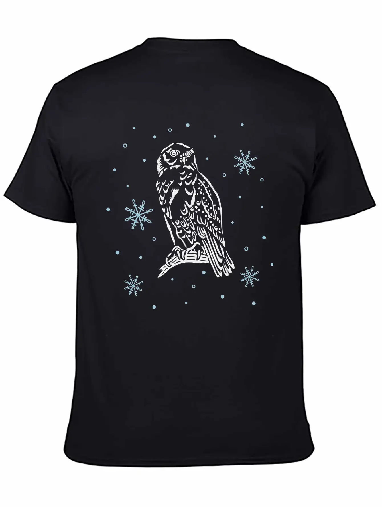 Beautiful Snow Owl With Snowflakes. Breathable Graphic T-Shirt – Perfect For Casual Days