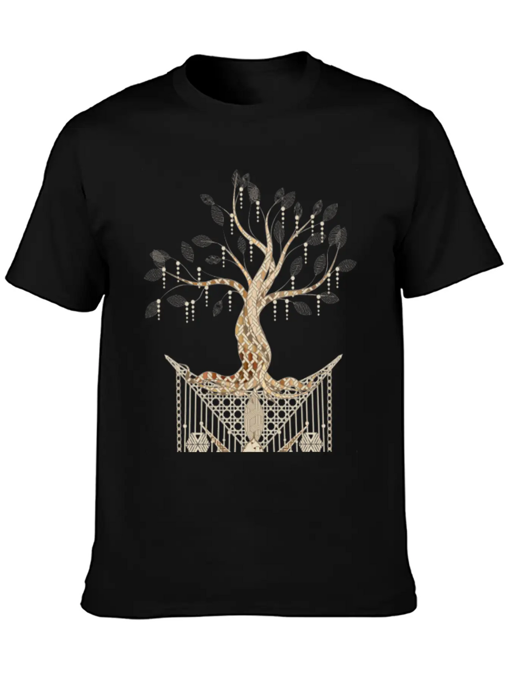 Beautiful Tree Of Life As A Macrame Pendant Stylish Everyday T-Shirt – Unisex Basic Cotton Tee