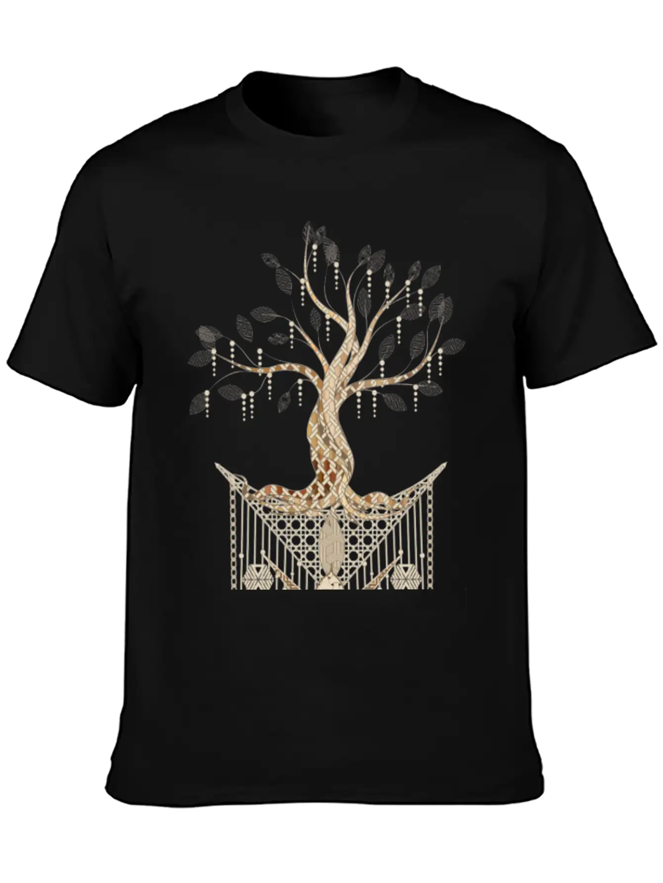 Beautiful Tree Of Life As A Macrame Pendant Stylish Everyday T-Shirt – Unisex Basic Cotton Tee