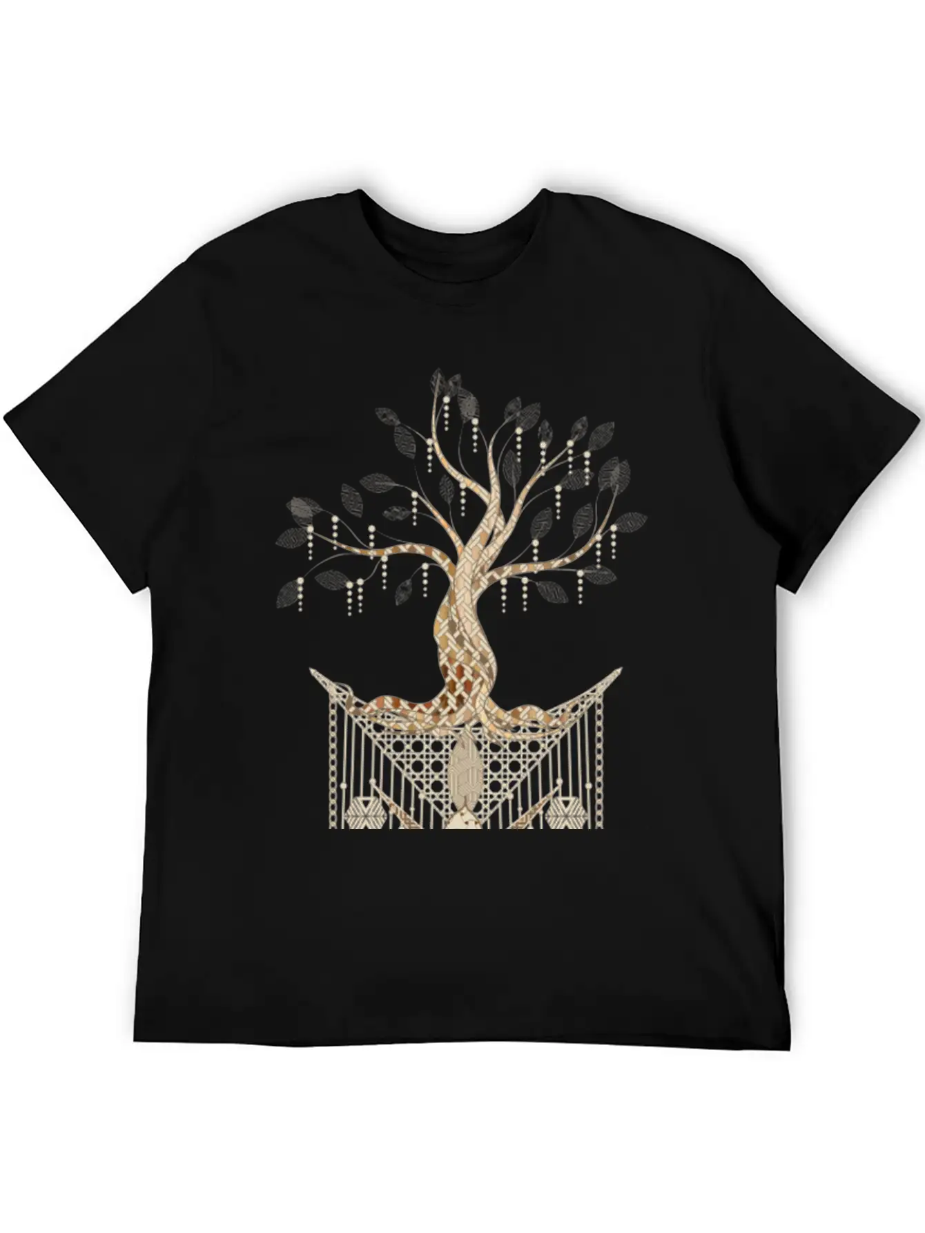 Beautiful Tree Of Life As A Macrame Pendant Stylish Everyday T-Shirt – Unisex Basic Cotton Tee