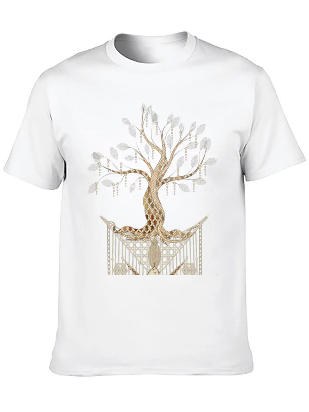 Beautiful Tree Of Life As A Macrame Pendant Stylish Everyday T-Shirt – Unisex Basic Cotton Tee