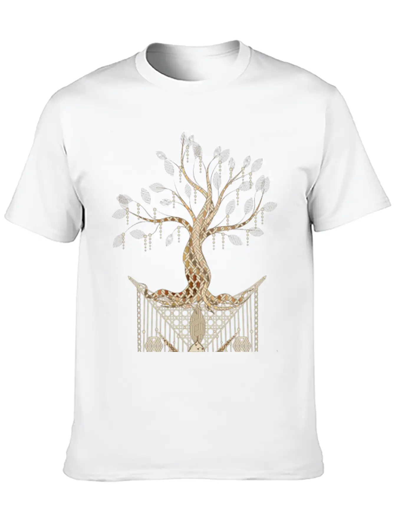 Beautiful Tree Of Life As A Macrame Pendant Stylish Everyday T-Shirt – Unisex Basic Cotton Tee