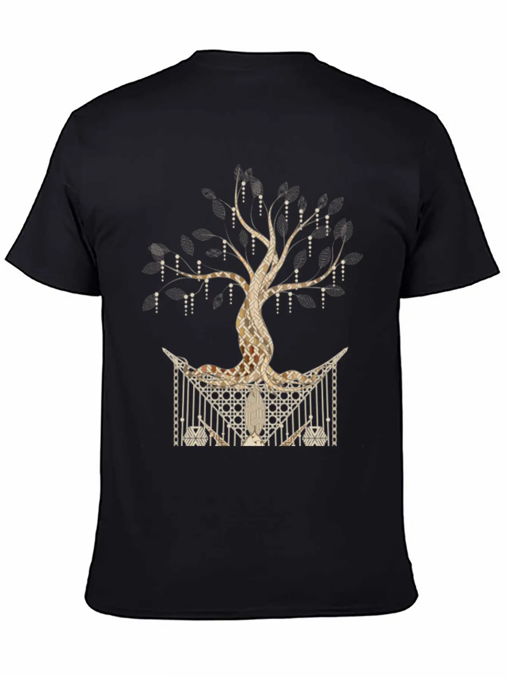 Beautiful Tree Of Life As A Macrame Pendant Stylish Everyday T-Shirt – Unisex Basic Cotton Tee