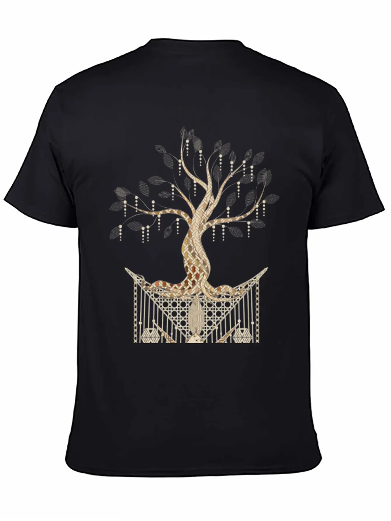 Beautiful Tree Of Life As A Macrame Pendant Stylish Everyday T-Shirt – Unisex Basic Cotton Tee