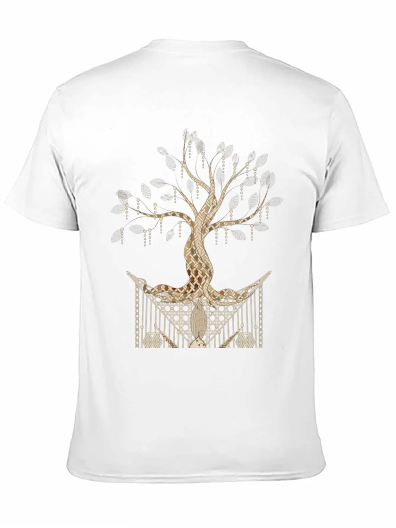 Beautiful Tree Of Life As A Macrame Pendant Stylish Everyday T-Shirt – Unisex Basic Cotton Tee