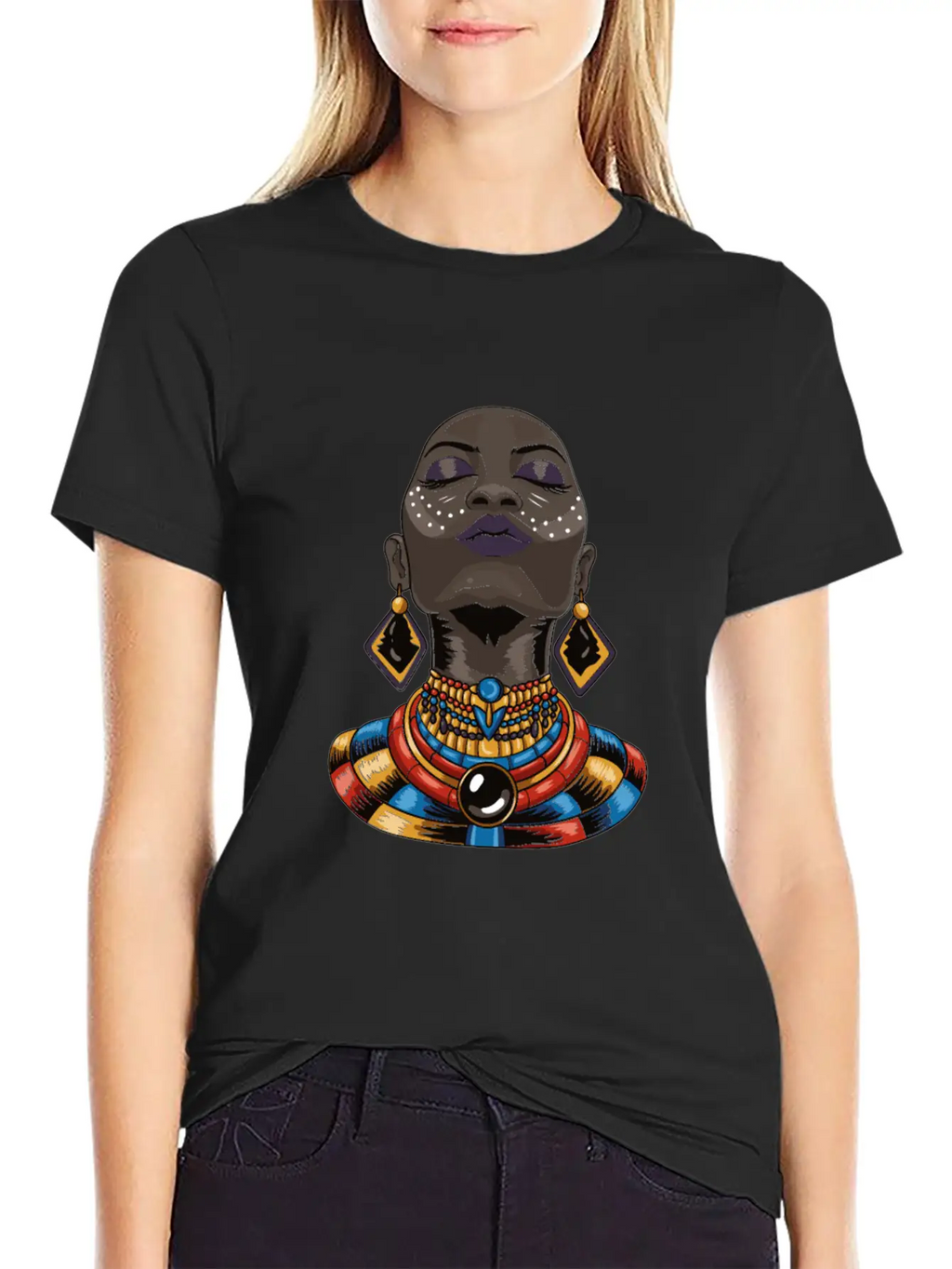 Beauty African Woman Breathable Graphic T-Shirt – Perfect For Casual Days