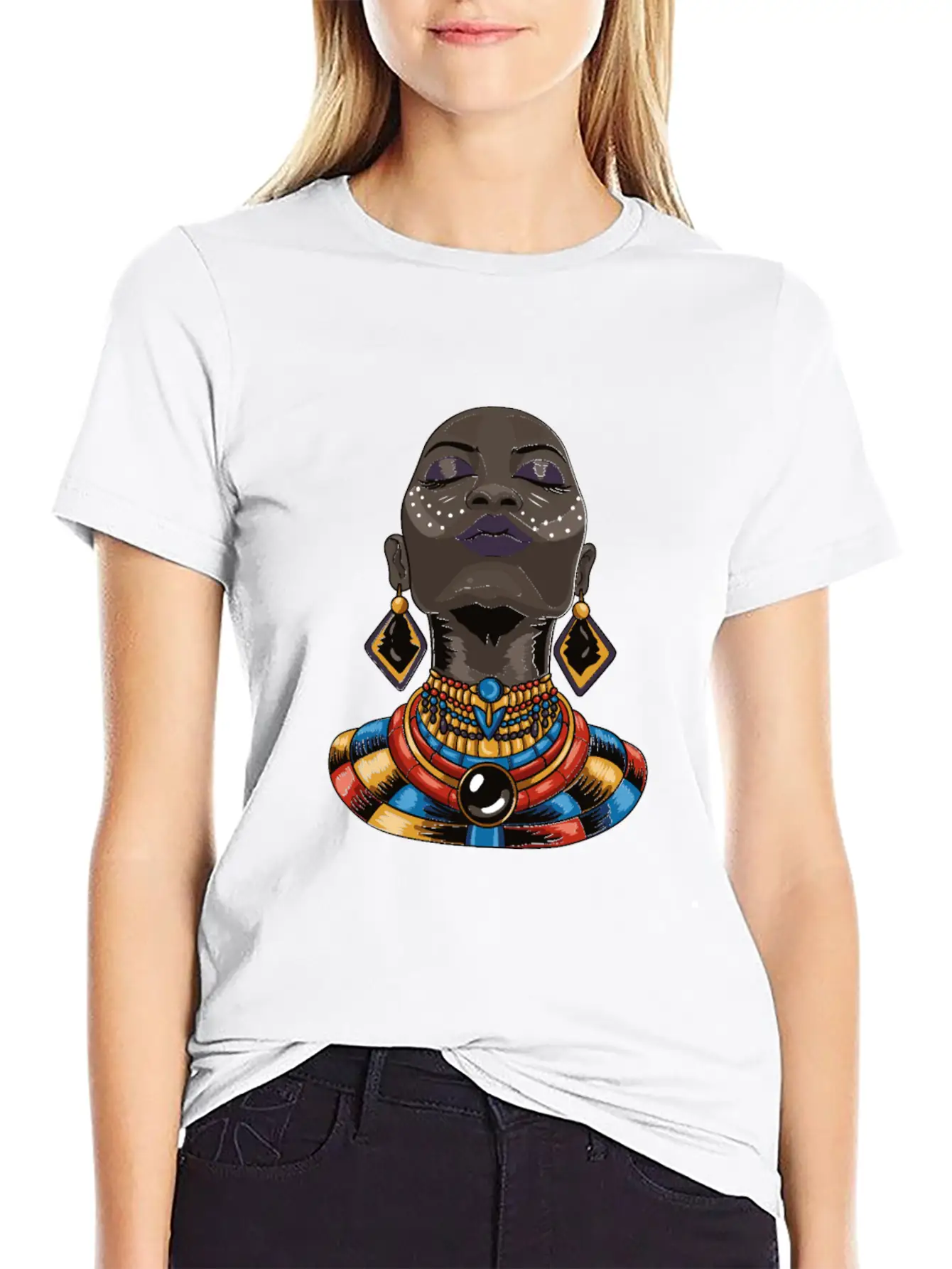 Beauty African Woman Breathable Graphic T-Shirt – Perfect For Casual Days