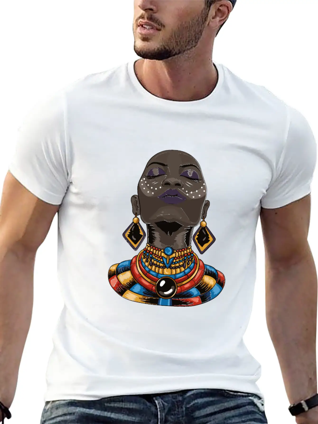 Beauty African Woman Breathable Graphic T-Shirt – Perfect For Casual Days