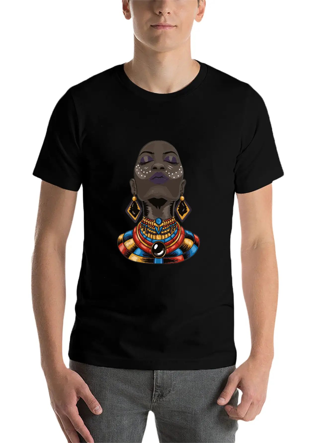 Beauty African Woman Breathable Graphic T-Shirt – Perfect For Casual Days