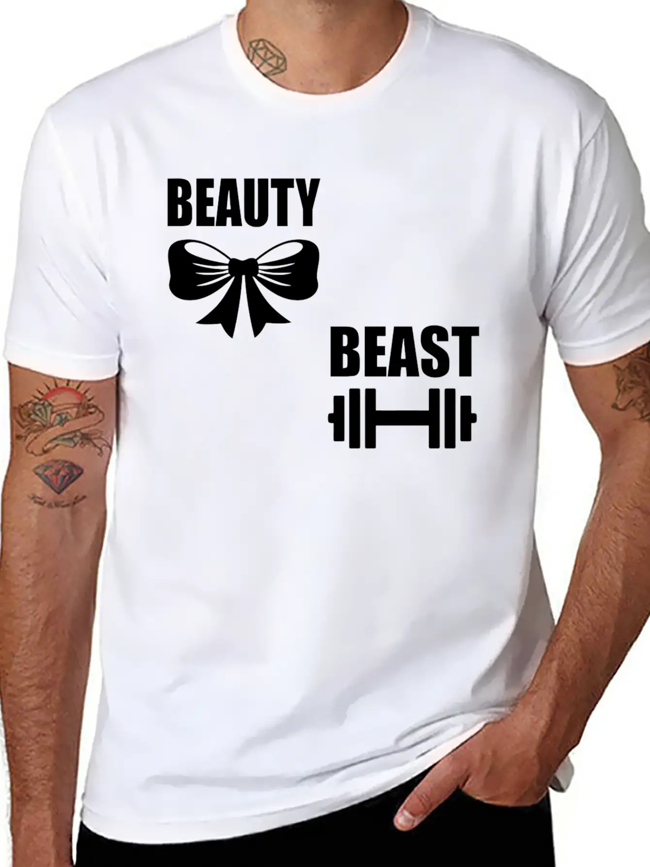 Beauty And The Beast Breathable Graphic T-Shirt – Perfect For Casual Days