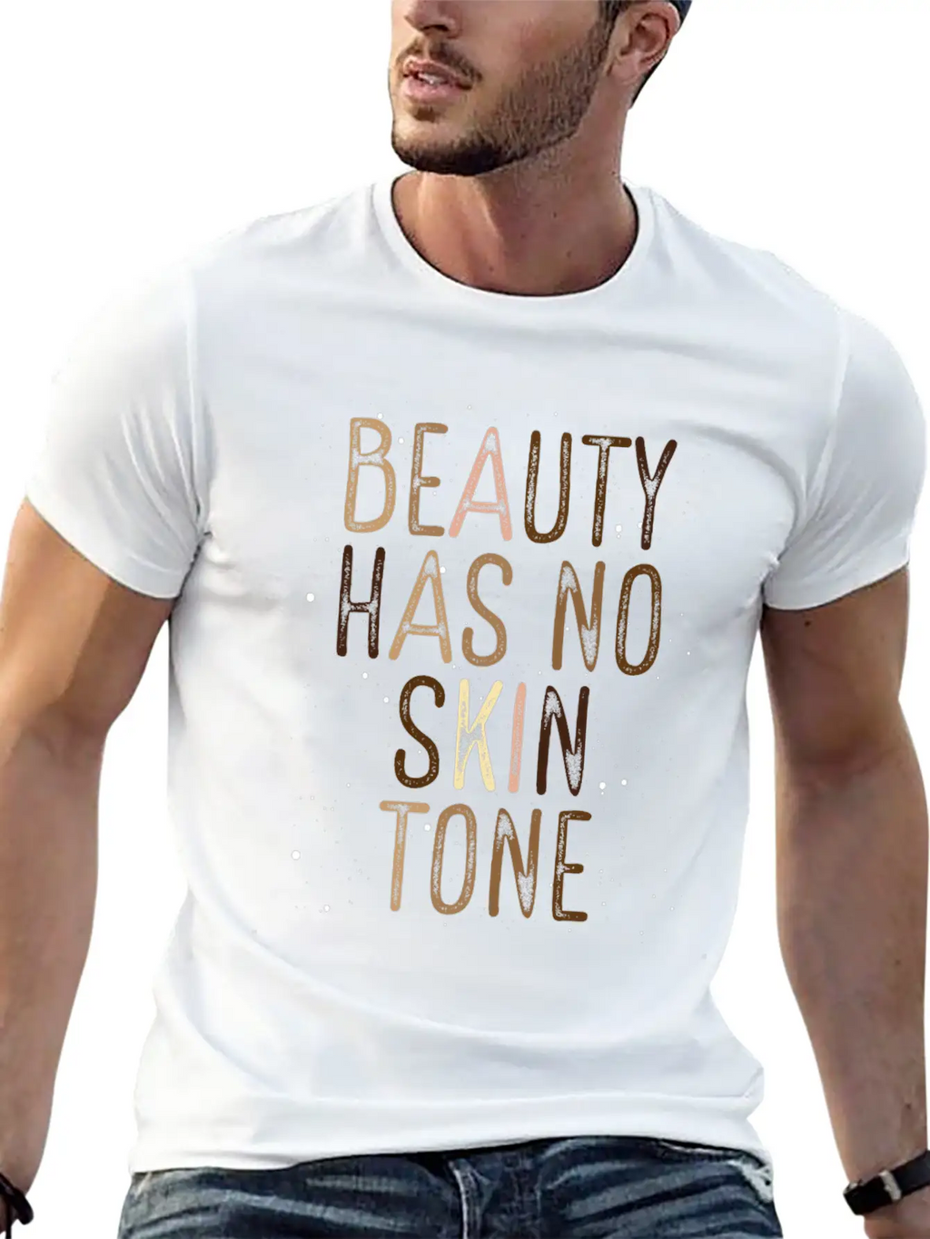 Beauty Has No Skin Tone Black History African Basic Graphic T-Shirt – Daily Comfort In Soft Cotton