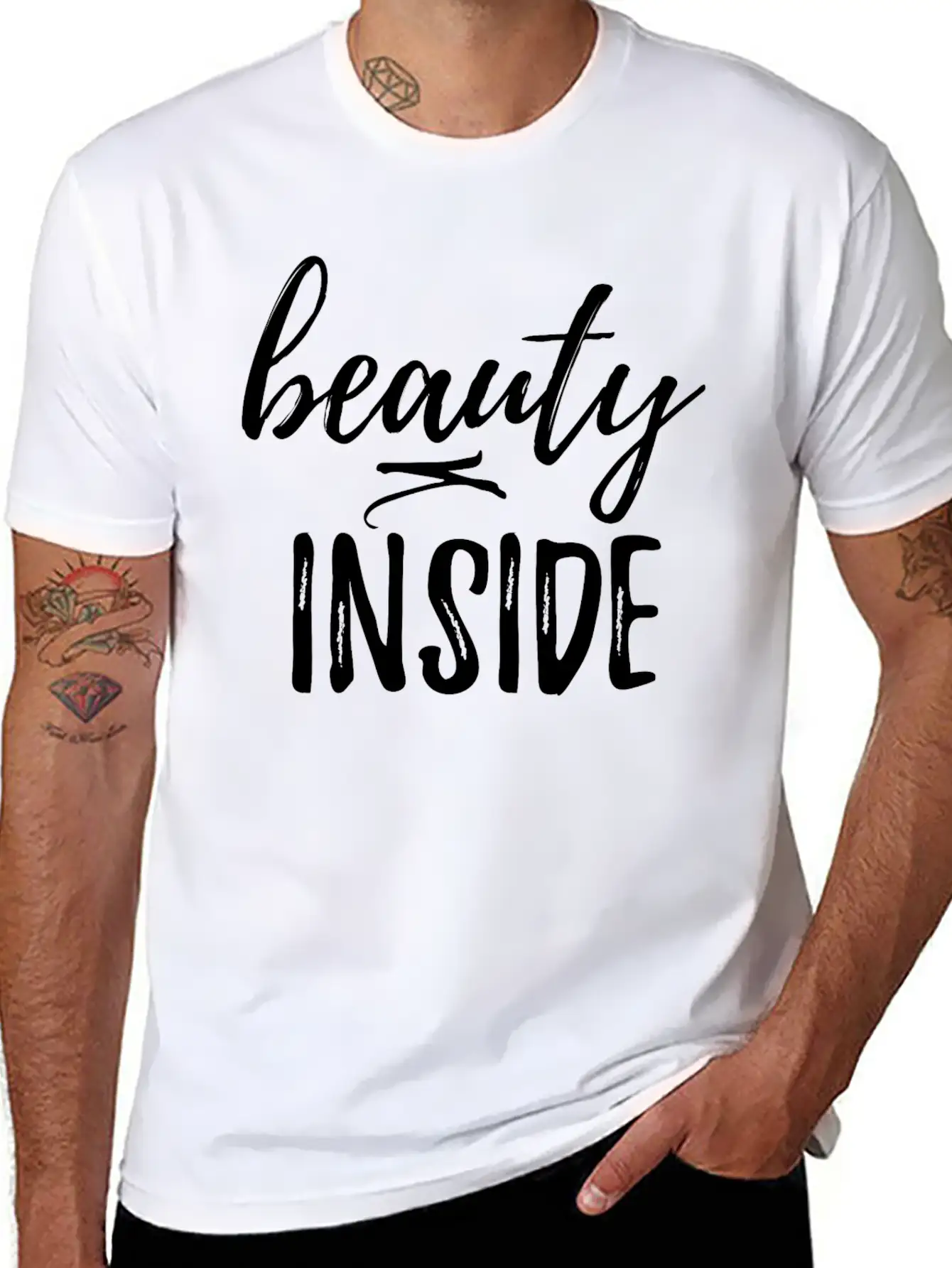 Beauty Inside Unisex Casual T-Shirt – Clean Design For Daily Comfort