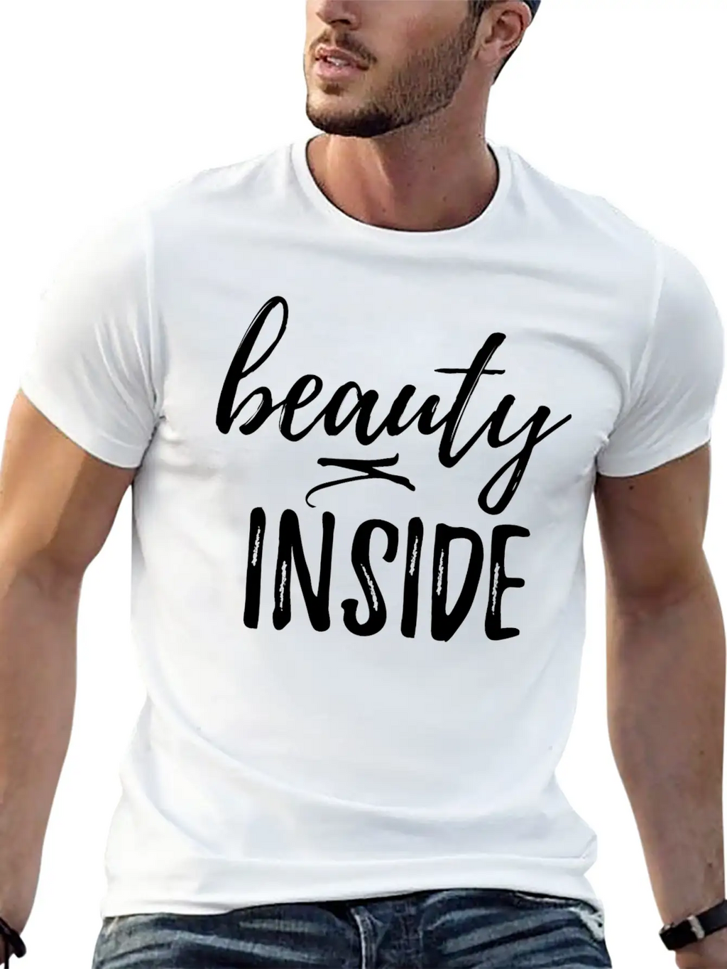 Beauty Inside Unisex Casual T-Shirt – Clean Design For Daily Comfort
