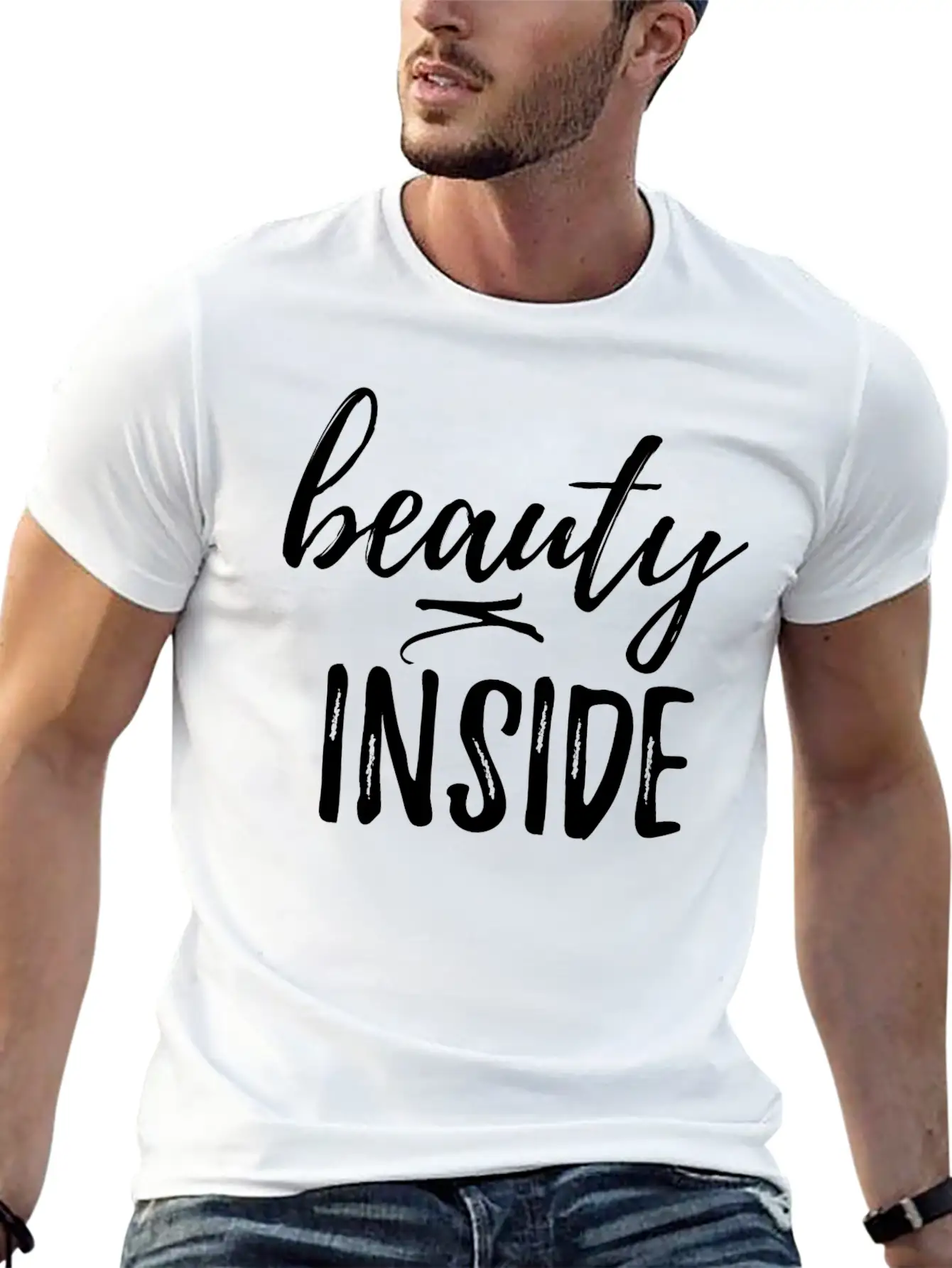 Beauty Inside Unisex Casual T-Shirt – Clean Design For Daily Comfort