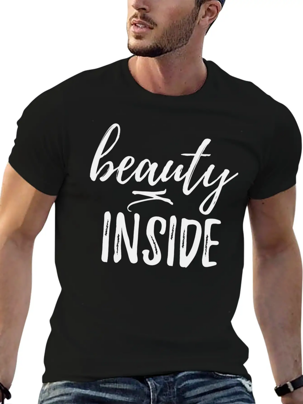 Beauty Inside Unisex Casual T-Shirt – Clean Design For Daily Comfort