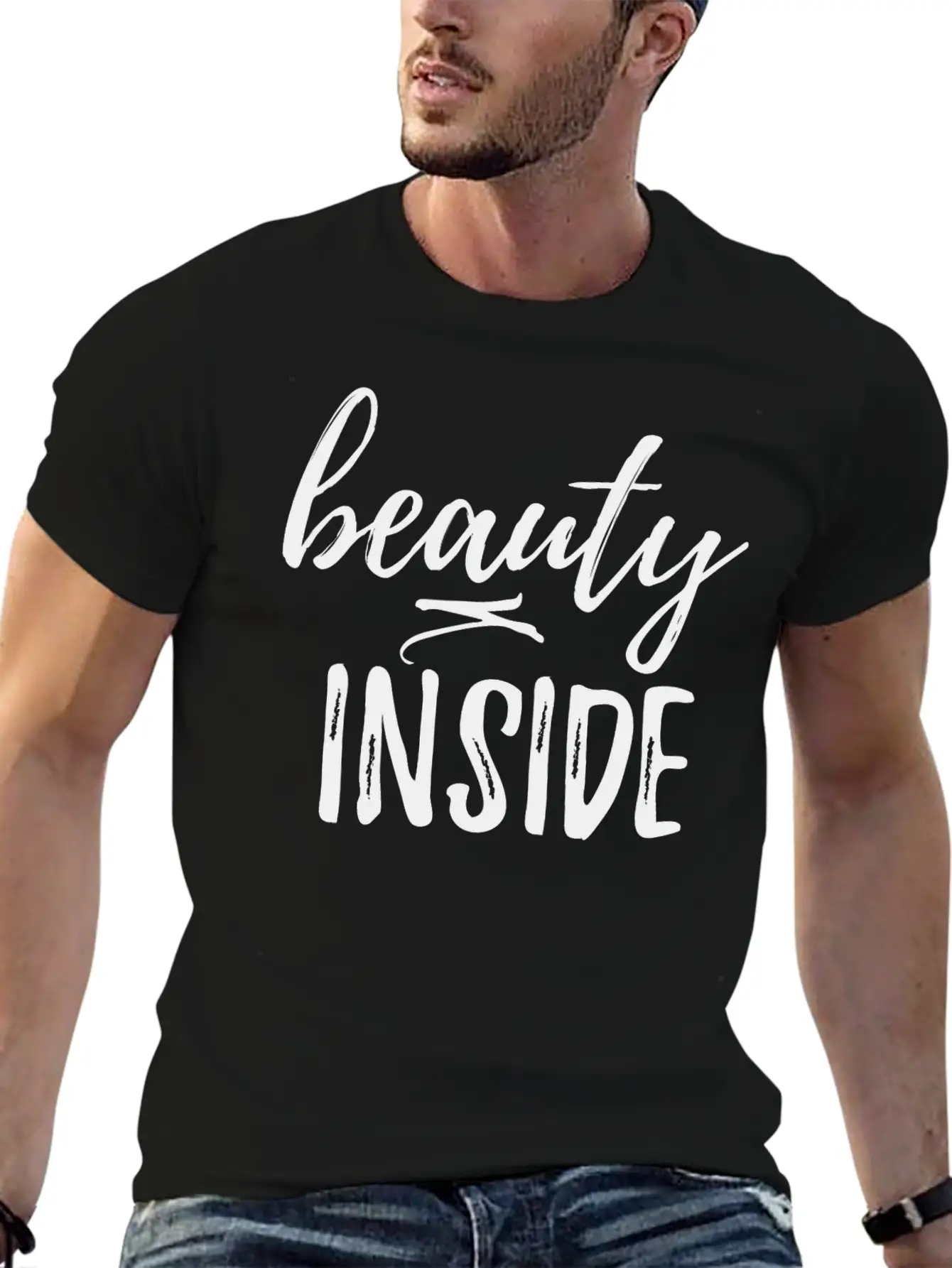 Beauty Inside Unisex Casual T-Shirt – Clean Design For Daily Comfort