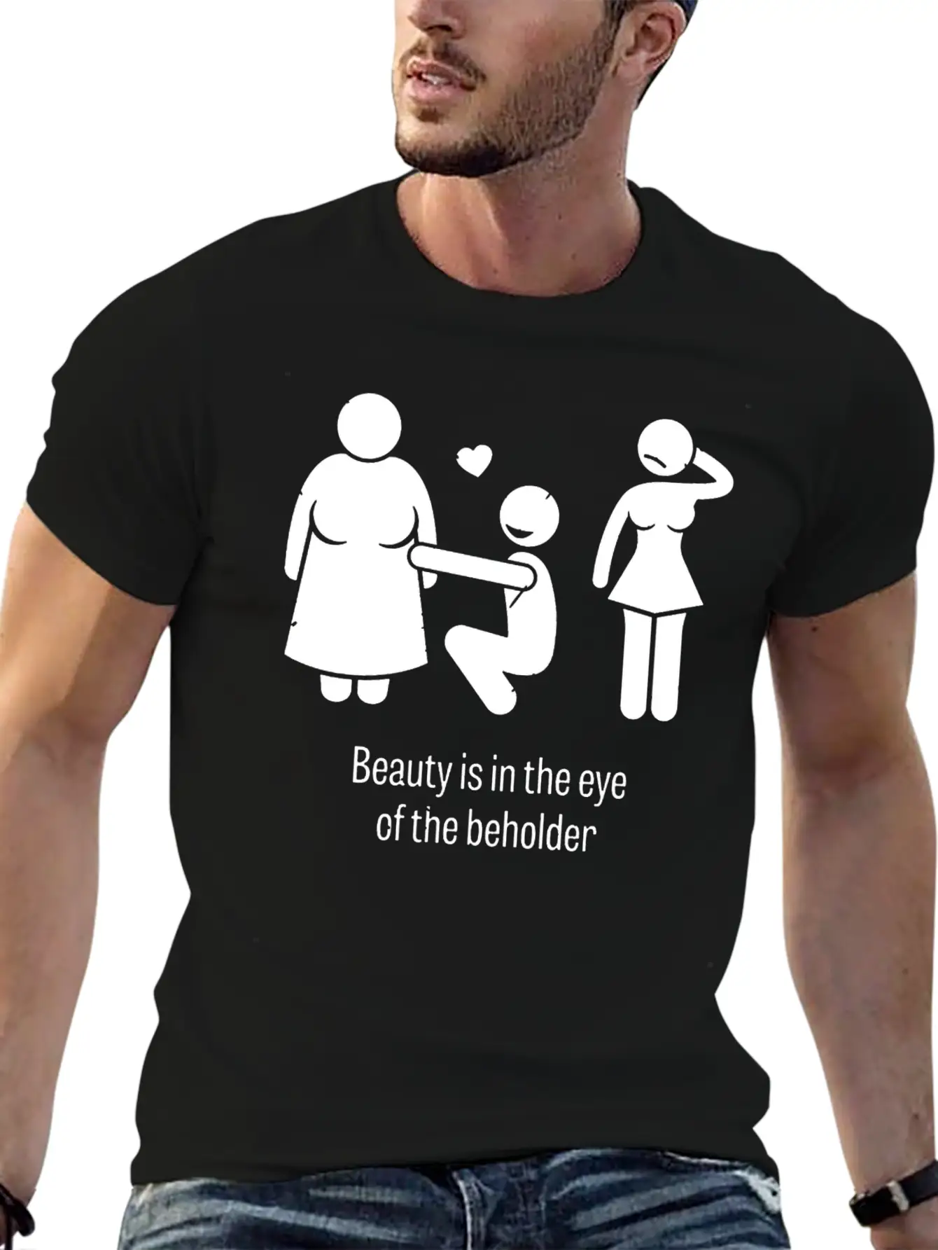 Beauty Is In The Eye Of The Beholder Unisex Casual T-Shirt – Clean Design For Daily Comfort