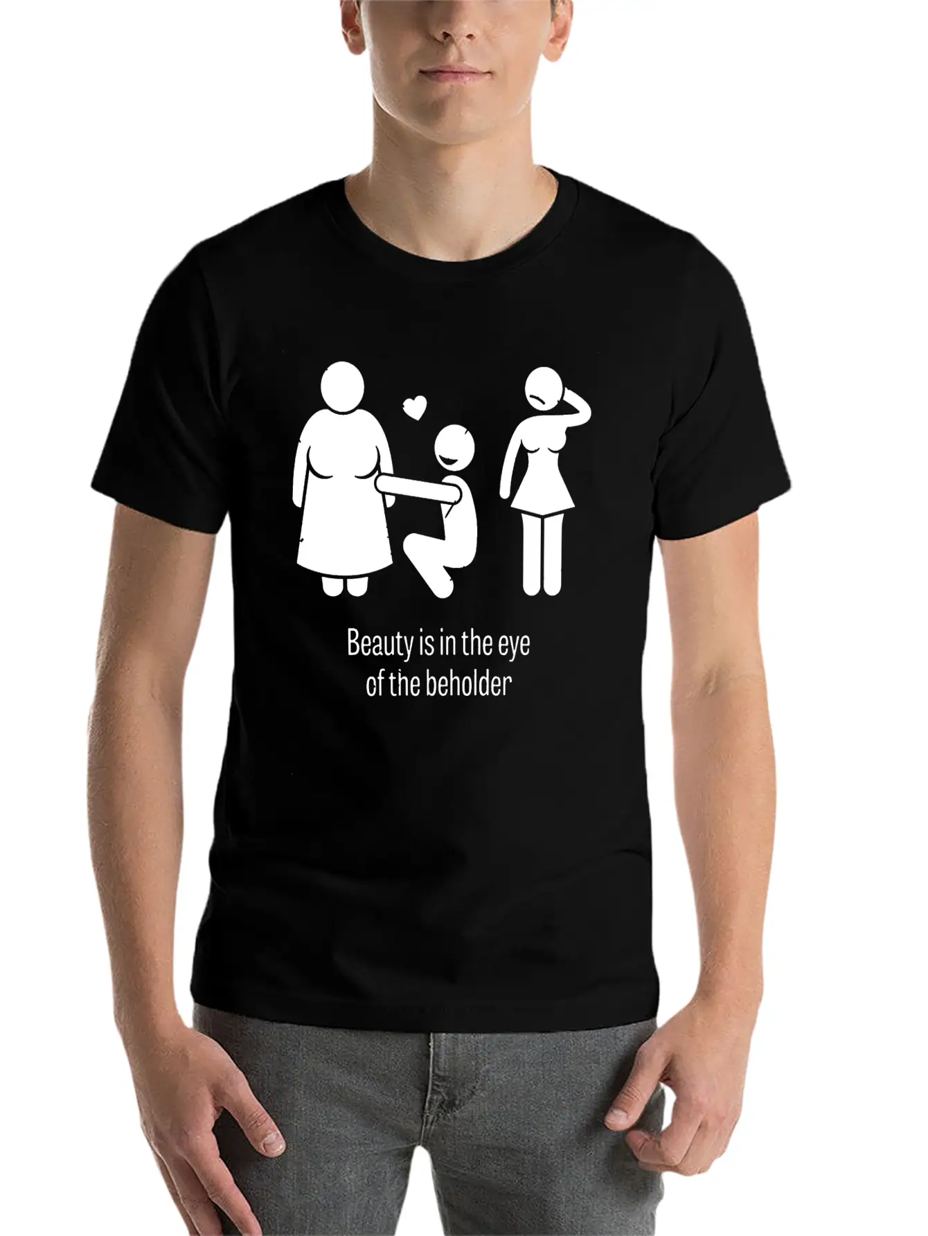 Beauty Is In The Eye Of The Beholder Unisex Casual T-Shirt – Clean Design For Daily Comfort