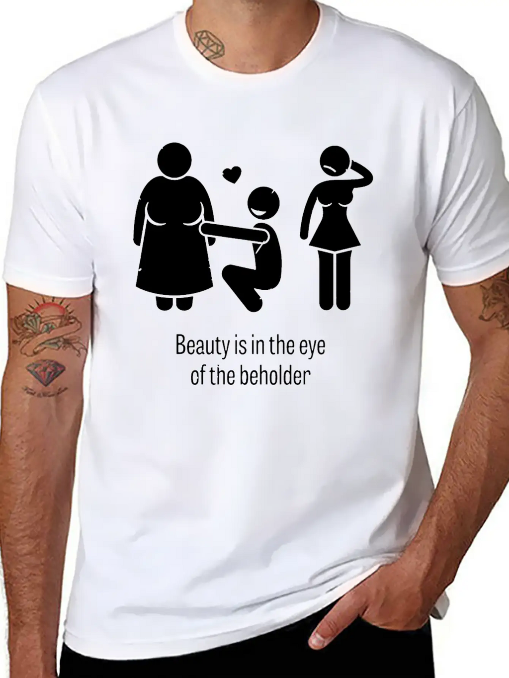 Beauty Is In The Eye Of The Beholder Unisex Casual T-Shirt – Clean Design For Daily Comfort