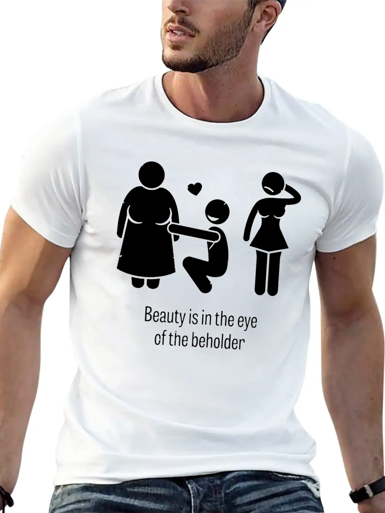 Beauty Is In The Eye Of The Beholder Unisex Casual T-Shirt – Clean Design For Daily Comfort