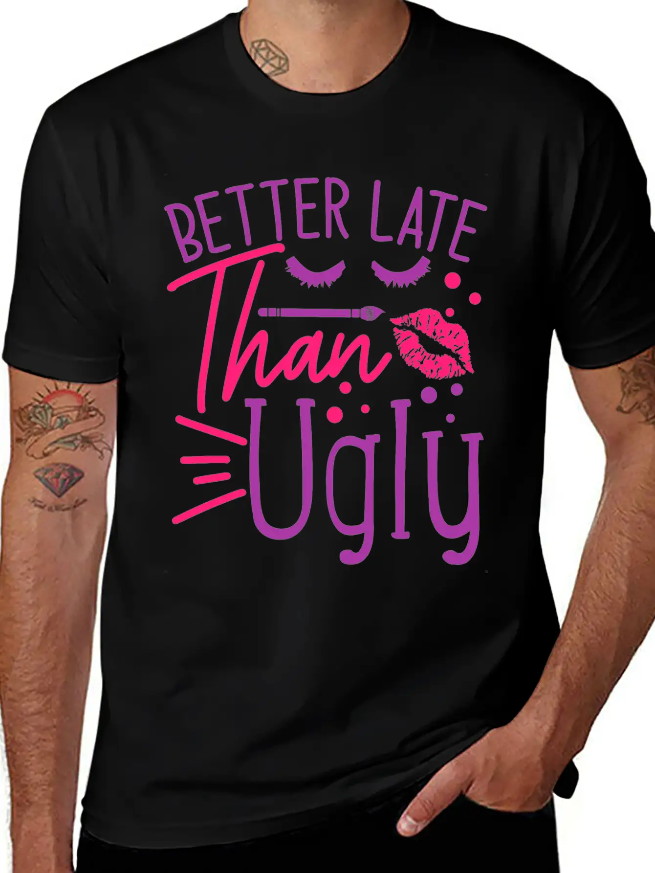 Beauty Saying Better Late Than Ugly Timeless Short Sleeve Tee – Comfy And Minimalist Design