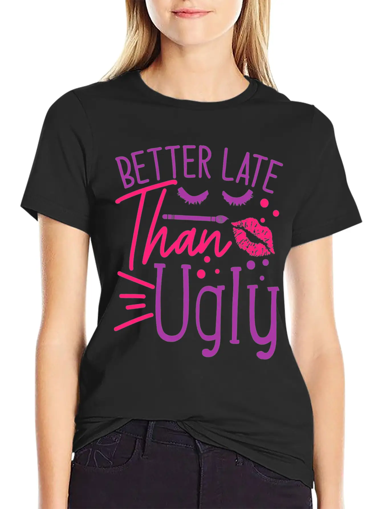Beauty Saying Better Late Than Ugly Timeless Short Sleeve Tee – Comfy And Minimalist Design