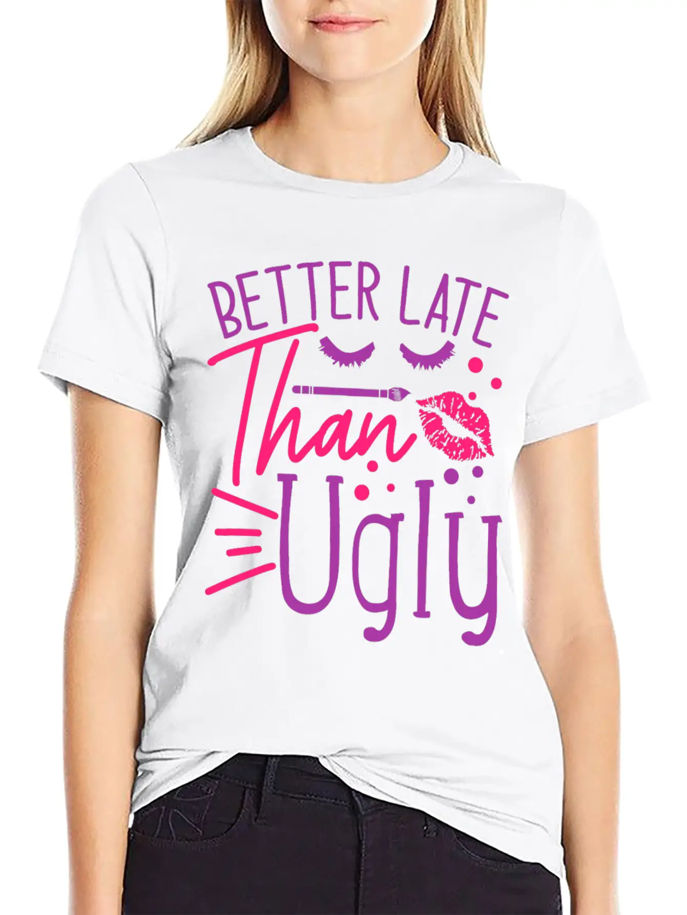 Beauty Saying Better Late Than Ugly Timeless Short Sleeve Tee – Comfy And Minimalist Design