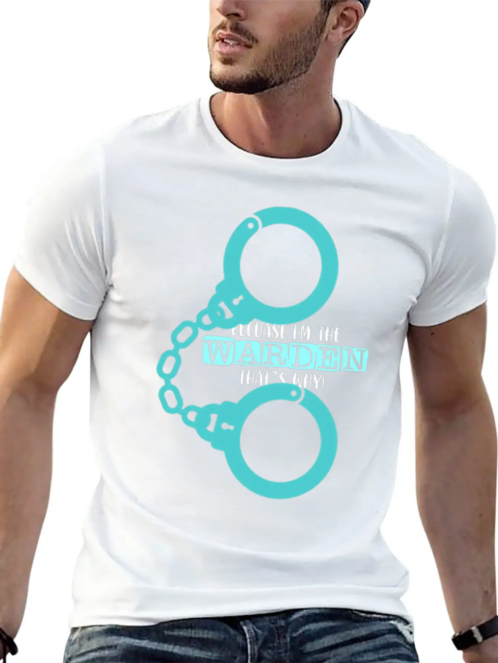 Because I'm A Warden That's Why Prison Warden Law Basic Graphic T-Shirt – Daily Comfort In Soft Cotton