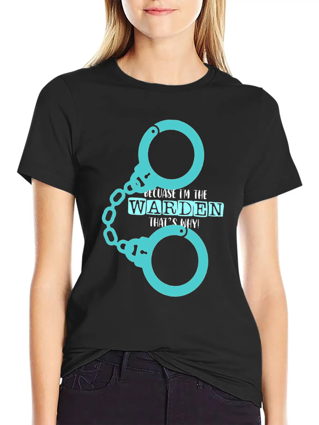 Because I'm A Warden That's Why Prison Warden Law Basic Graphic T-Shirt – Daily Comfort In Soft Cotton