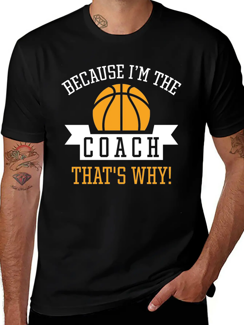 Because I'm The Coach Unisex Casual T-Shirt – Clean Design For Daily Comfort