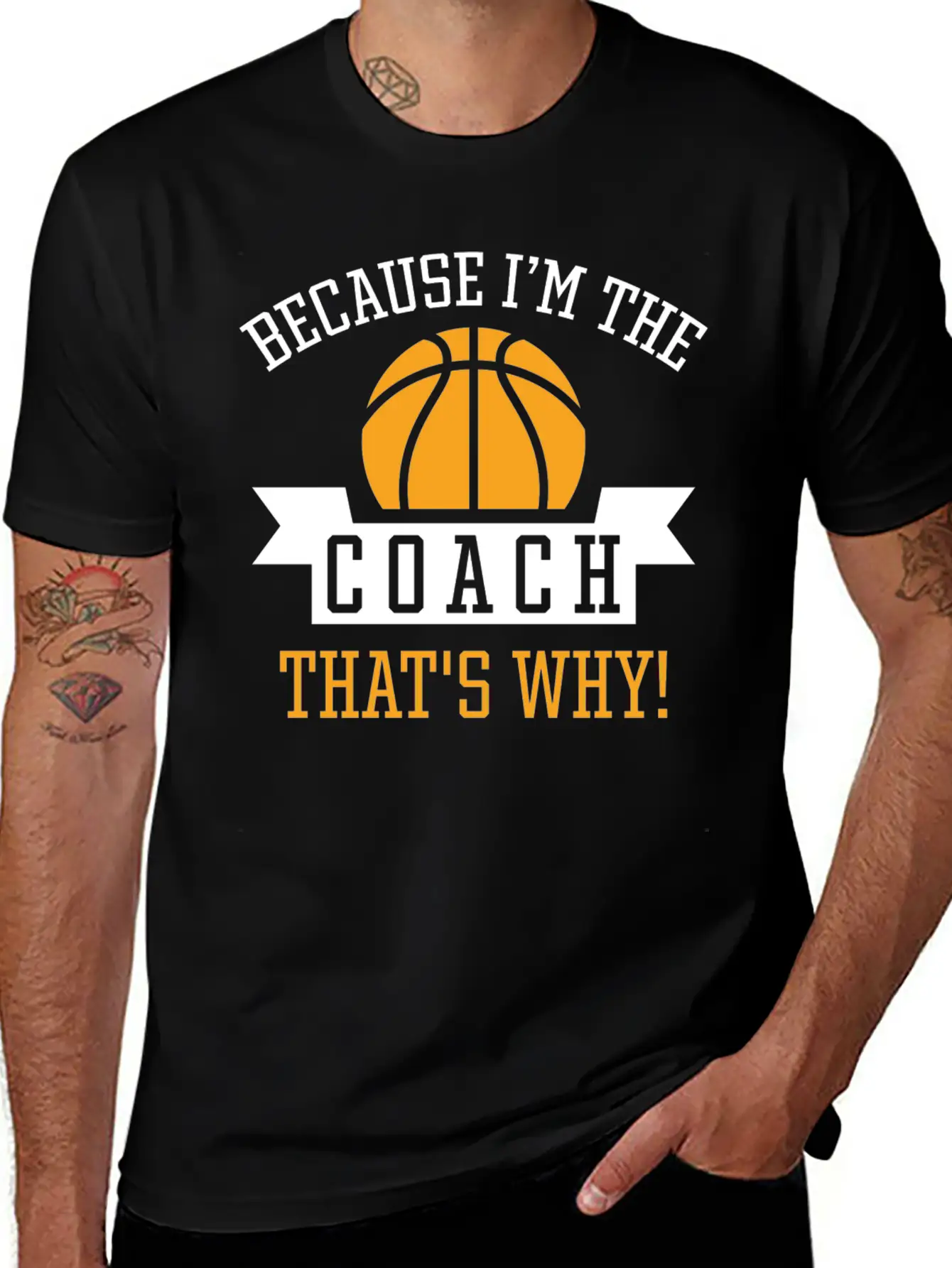 Because I'm The Coach Unisex Casual T-Shirt – Clean Design For Daily Comfort