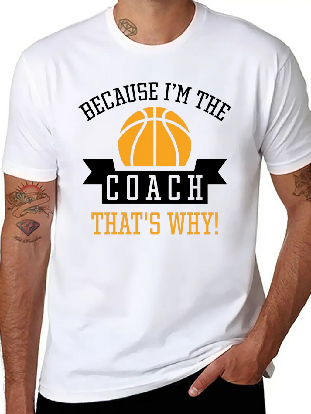 Because I'm The Coach Unisex Casual T-Shirt – Clean Design For Daily Comfort