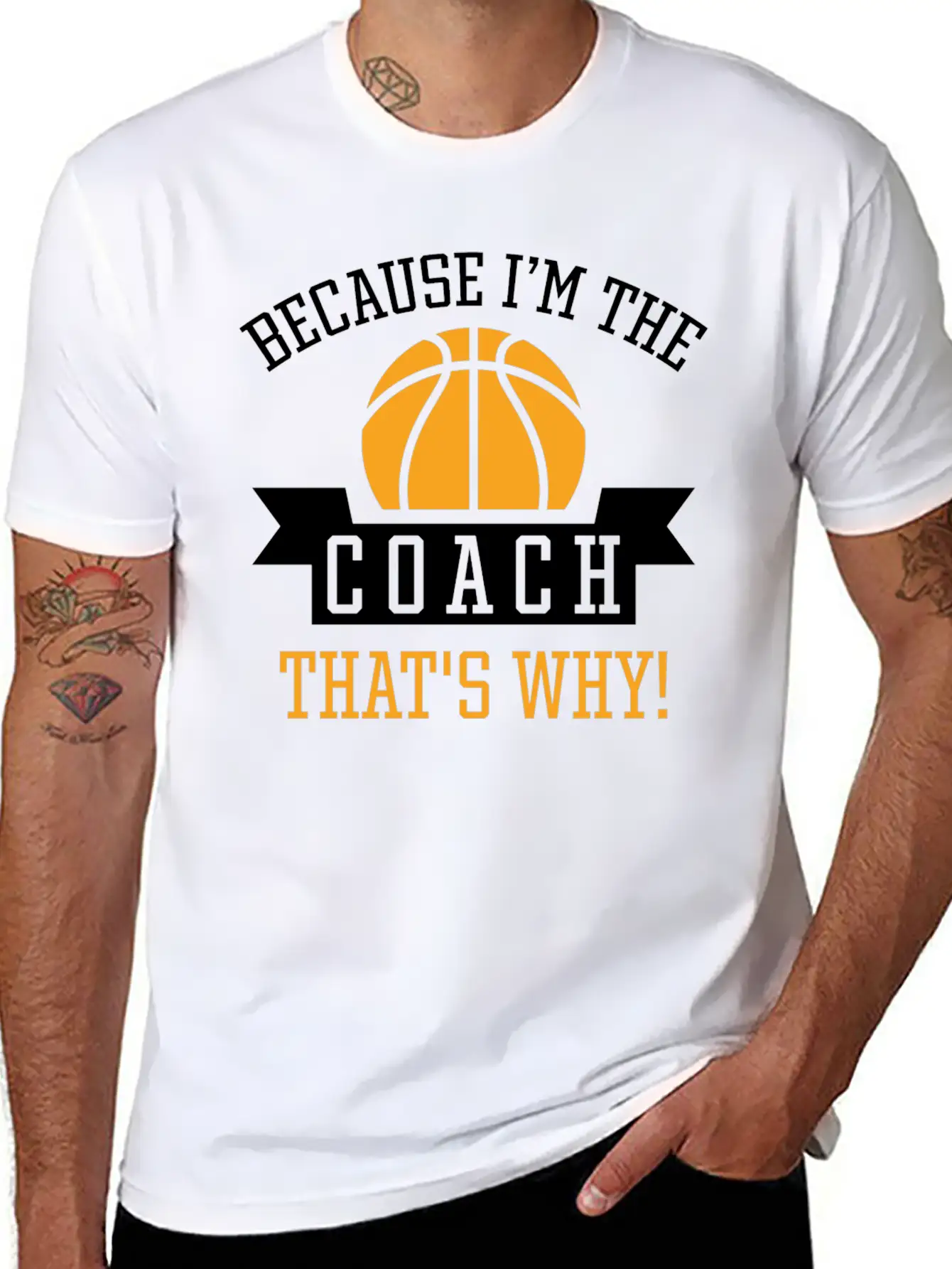 Because I'm The Coach Unisex Casual T-Shirt – Clean Design For Daily Comfort