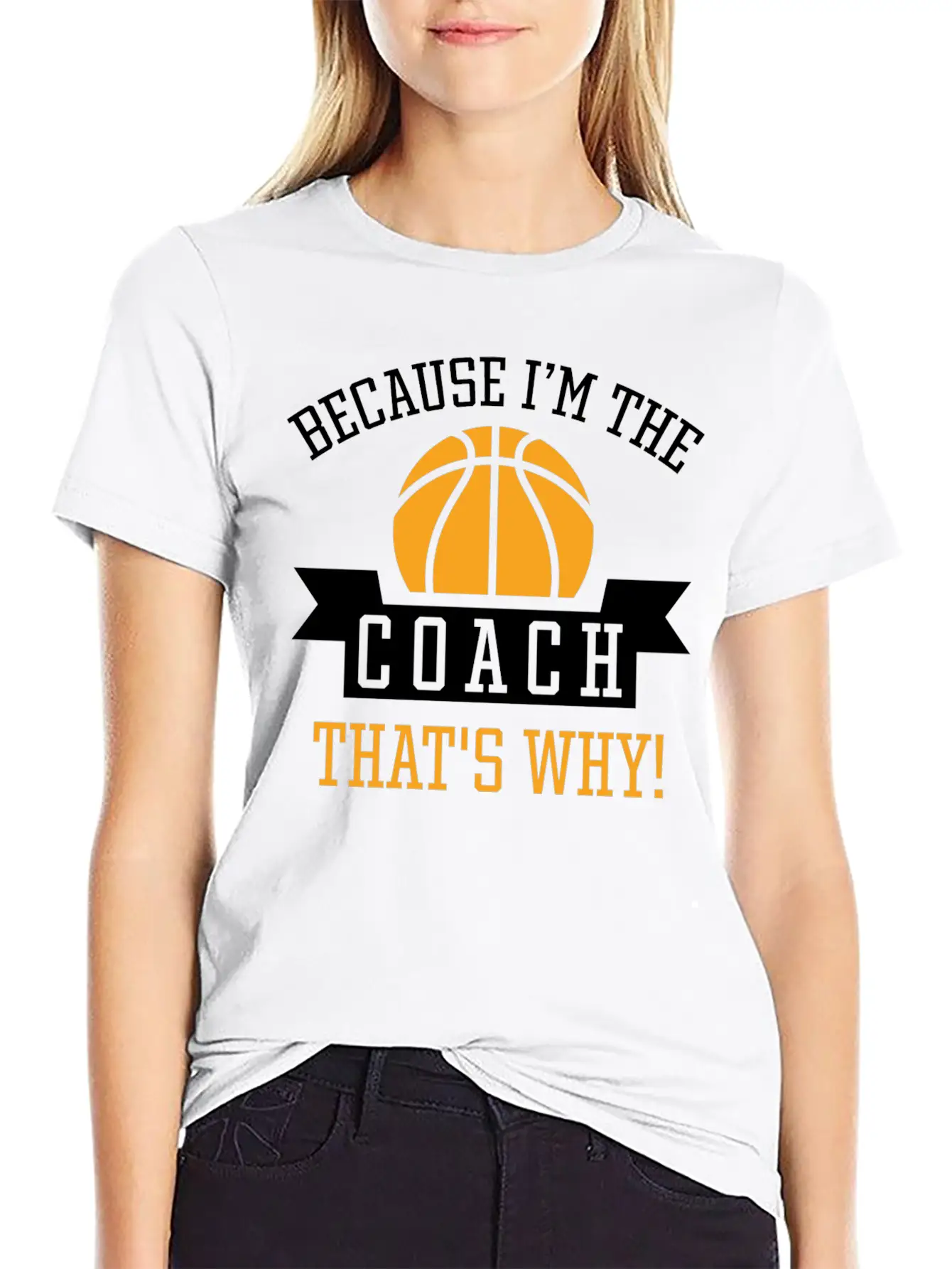 Because I'm The Coach Unisex Casual T-Shirt – Clean Design For Daily Comfort