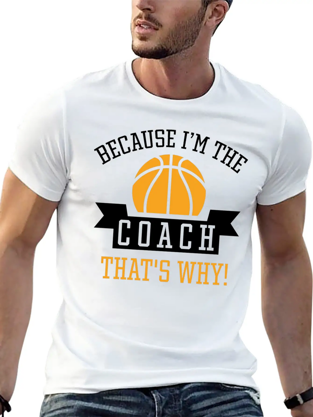Because I'm The Coach Unisex Casual T-Shirt – Clean Design For Daily Comfort