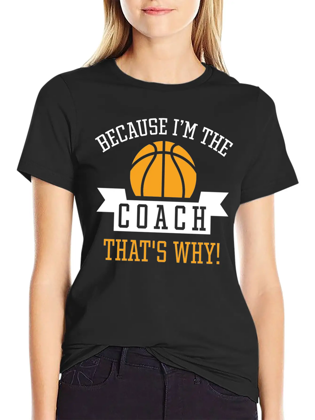 Because I'm The Coach Unisex Casual T-Shirt – Clean Design For Daily Comfort