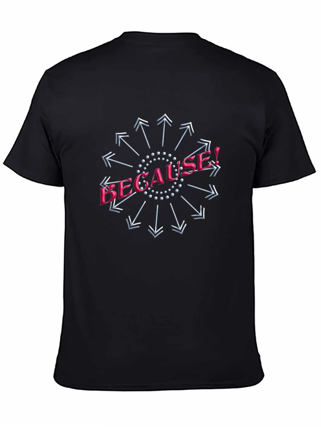 BECAUSE, Reason,justification,rationale, NO, Yes, Unisex Casual T-Shirt – Clean Design For Daily Comfort