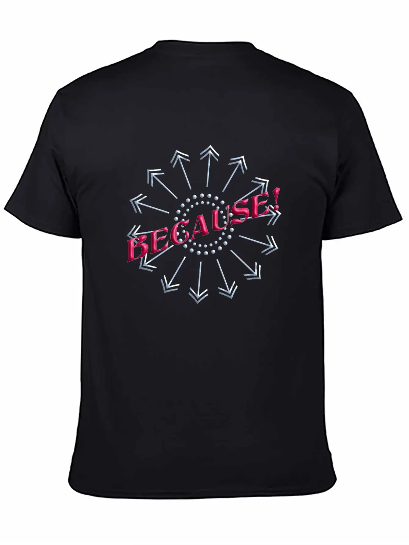 BECAUSE, Reason,justification,rationale, NO, Yes, Unisex Casual T-Shirt – Clean Design For Daily Comfort