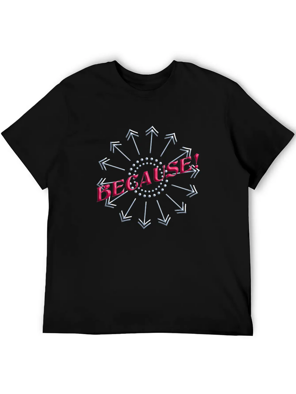 BECAUSE, Reason,justification,rationale, NO, Yes, Unisex Casual T-Shirt – Clean Design For Daily Comfort