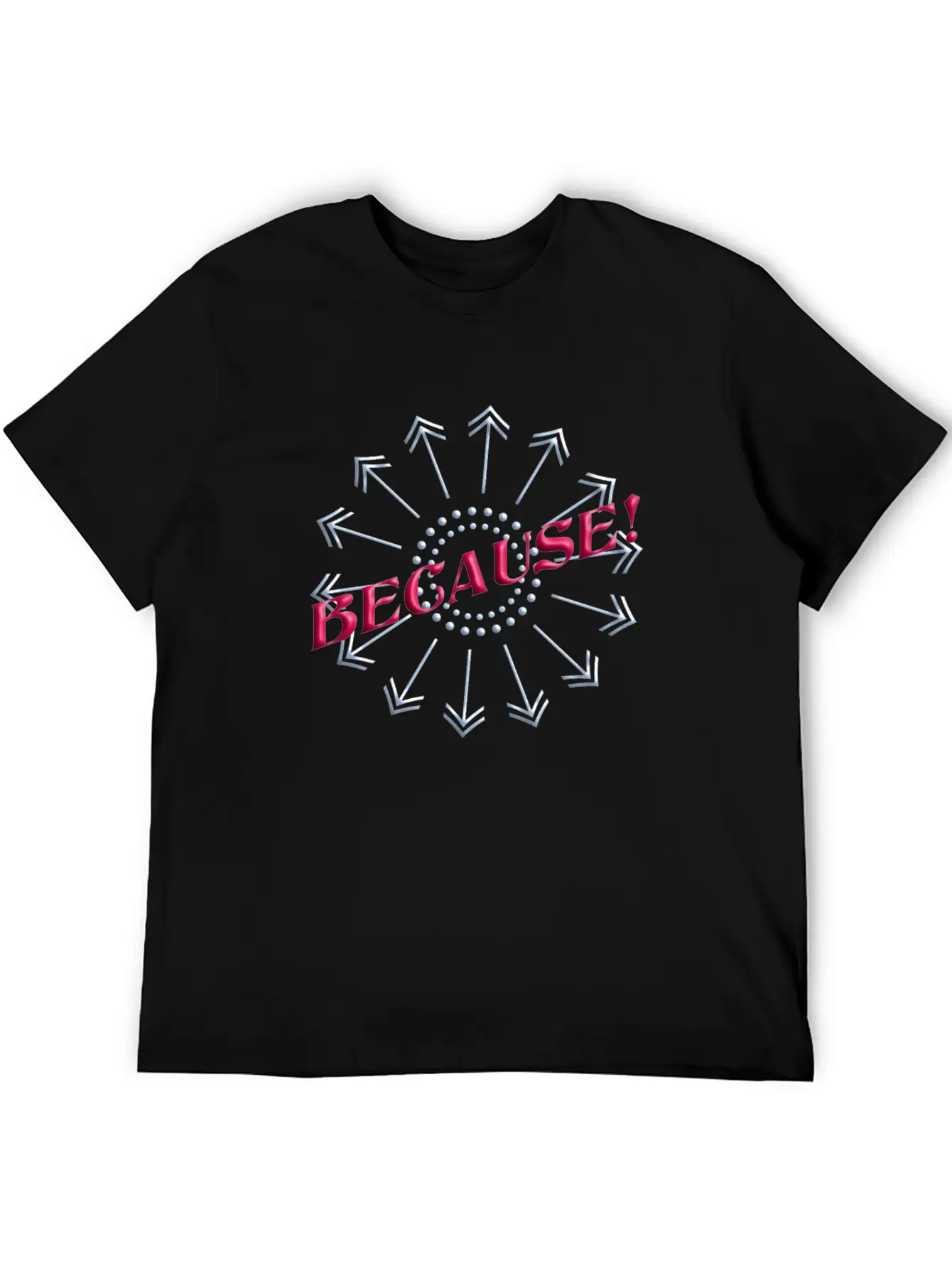 BECAUSE, Reason,justification,rationale, NO, Yes, Unisex Casual T-Shirt – Clean Design For Daily Comfort