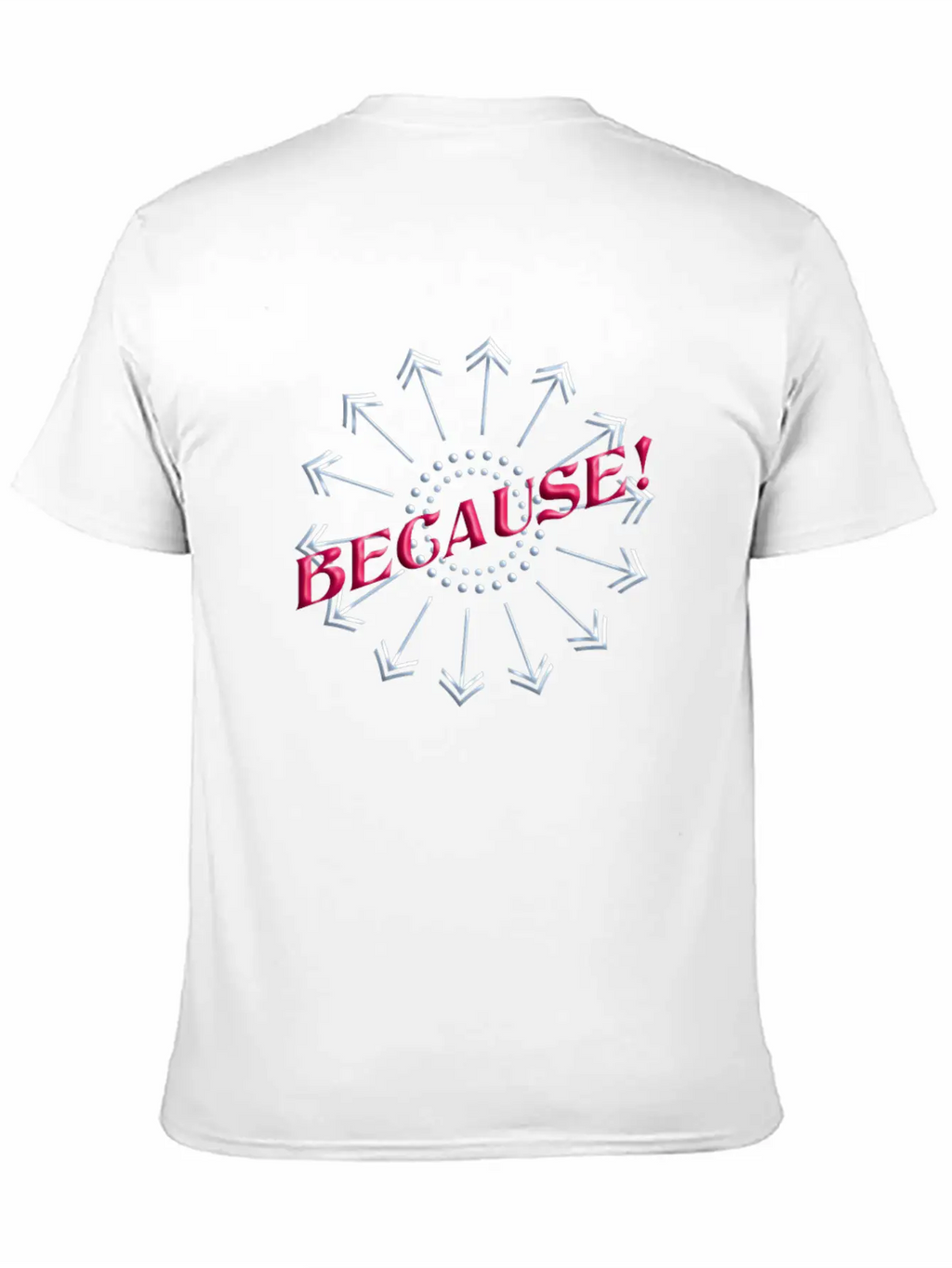 BECAUSE, Reason,justification,rationale, NO, Yes, Unisex Casual T-Shirt – Clean Design For Daily Comfort