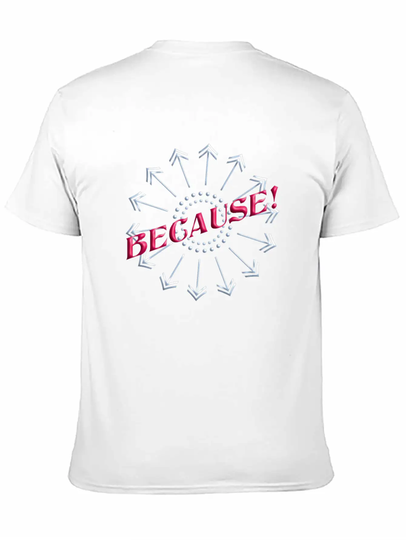 BECAUSE, Reason,justification,rationale, NO, Yes, Unisex Casual T-Shirt – Clean Design For Daily Comfort
