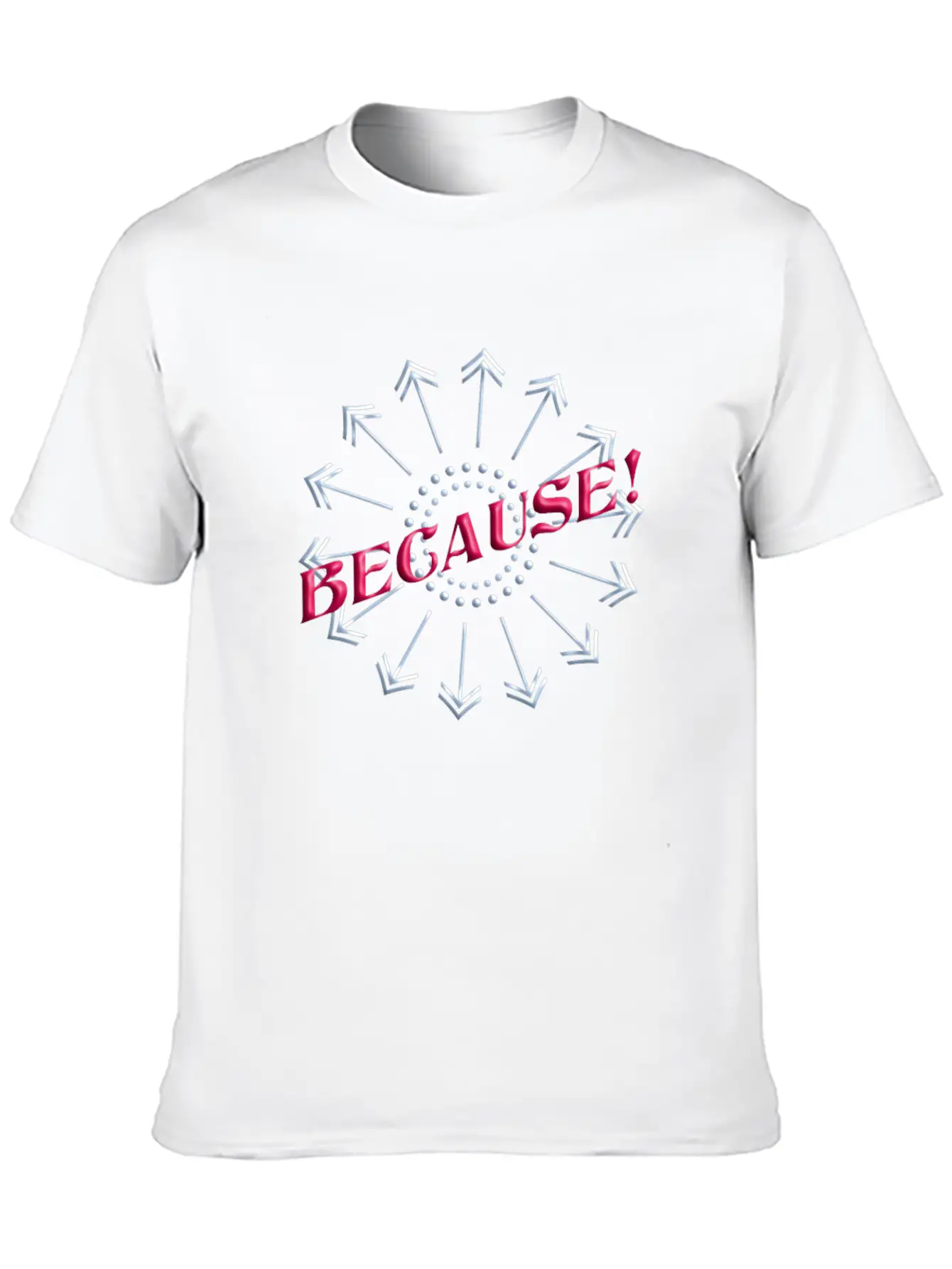 BECAUSE, Reason,justification,rationale, NO, Yes, Unisex Casual T-Shirt – Clean Design For Daily Comfort