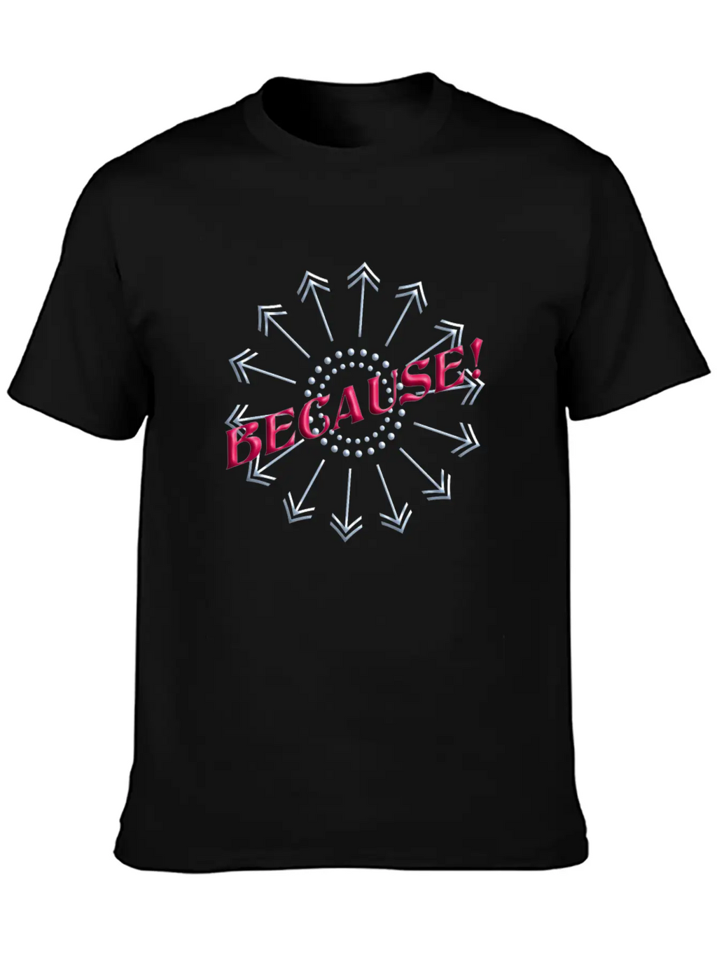 BECAUSE, Reason,justification,rationale, NO, Yes, Unisex Casual T-Shirt – Clean Design For Daily Comfort