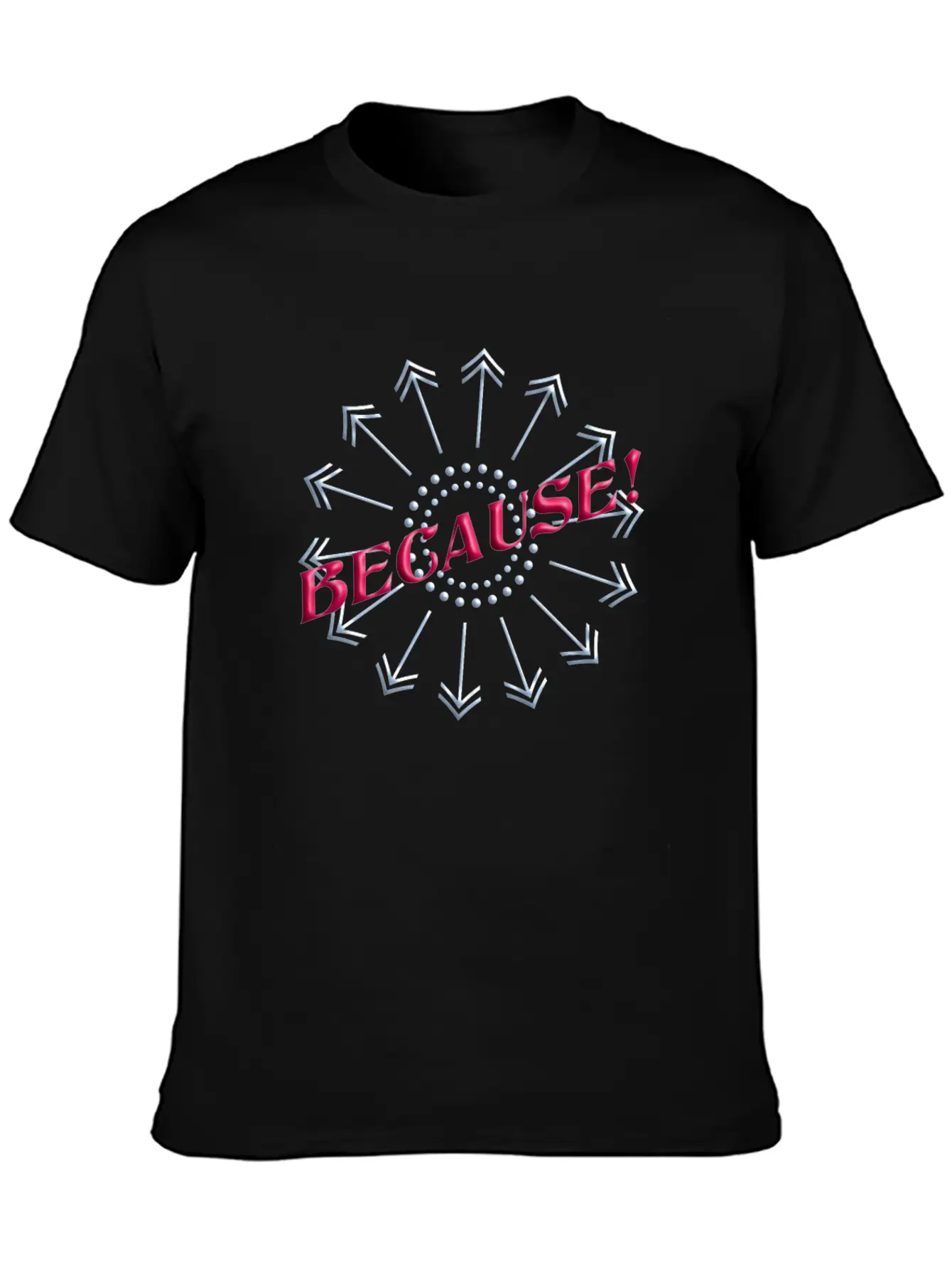 BECAUSE, Reason,justification,rationale, NO, Yes, Unisex Casual T-Shirt – Clean Design For Daily Comfort