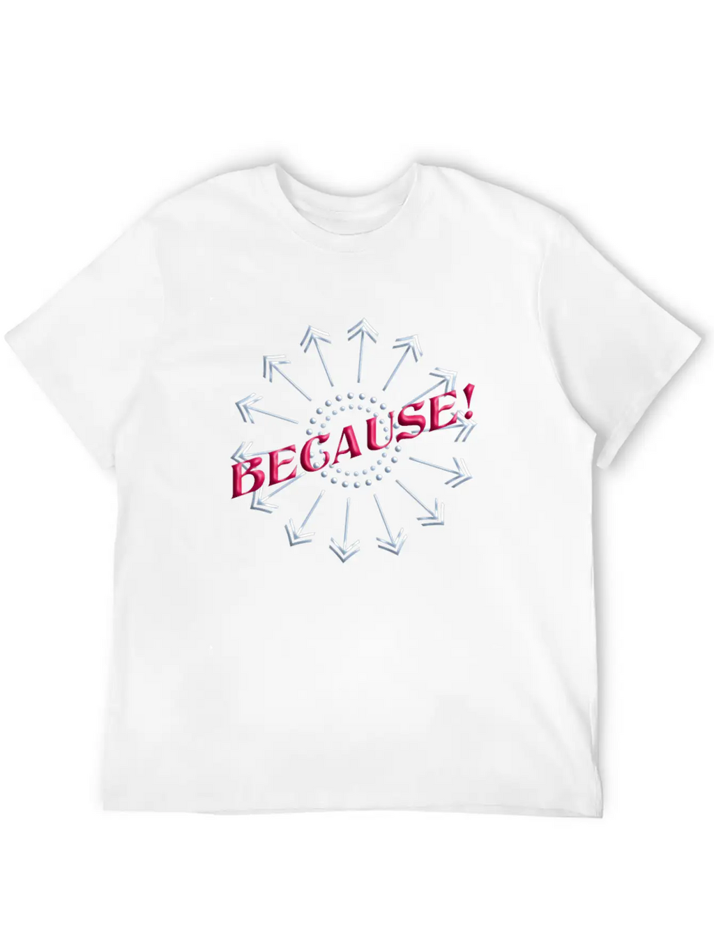 BECAUSE, Reason,justification,rationale, NO, Yes, Unisex Casual T-Shirt – Clean Design For Daily Comfort